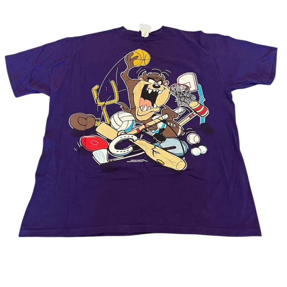 looney tunes taz sports tee 1995